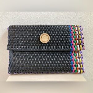 Maria Victoria Multicolor Woven Clutch
